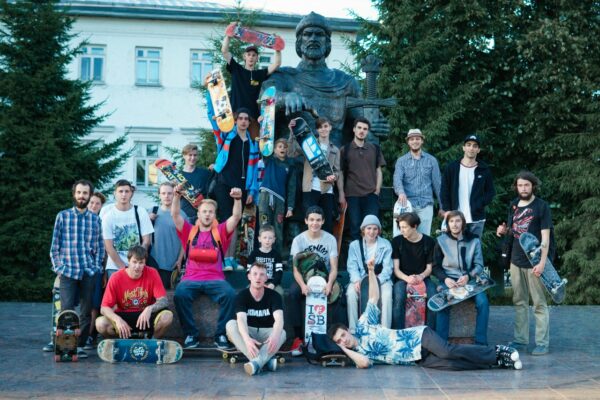 Общее фото GSD 2018 у памятника Юрию Долгорукому